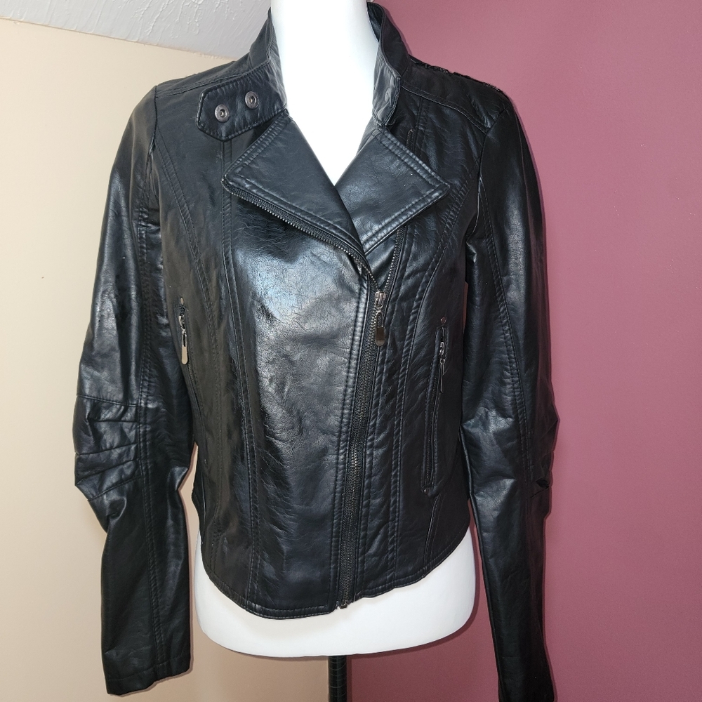 American‎ Culture Faux Leather Jacket - Womens Large